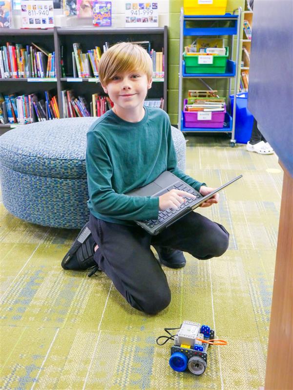 boy with robot